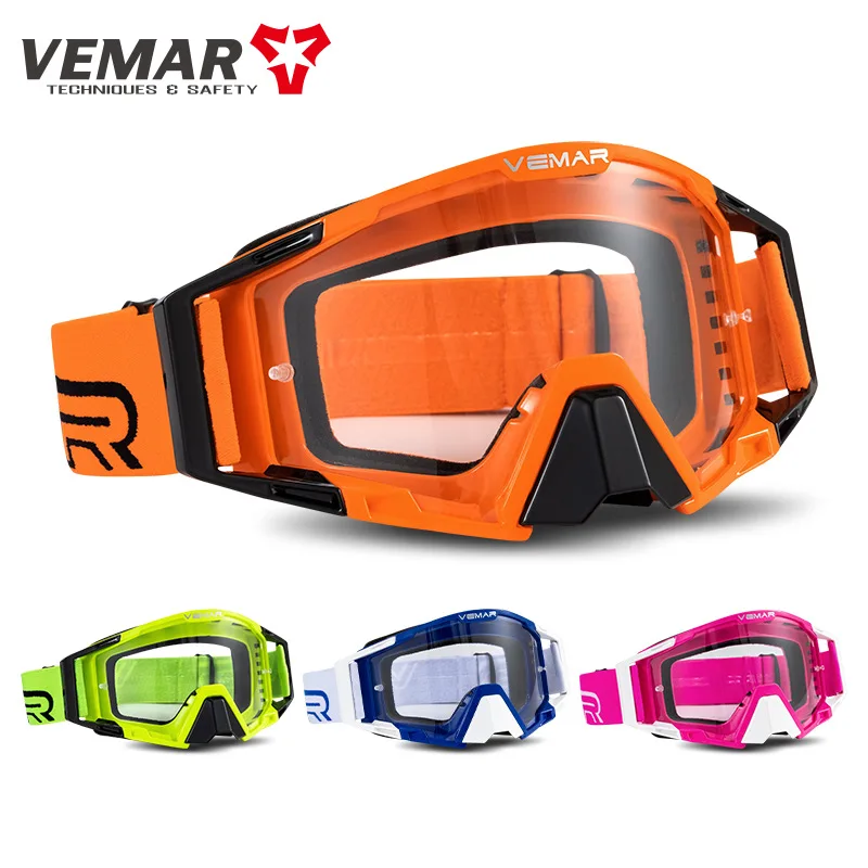 

VEMAR Men Women High-quality Motorcycle Goggles for Full Face Helmet, Comfort Fit for Moto Cycling & Mountain Bike Riding