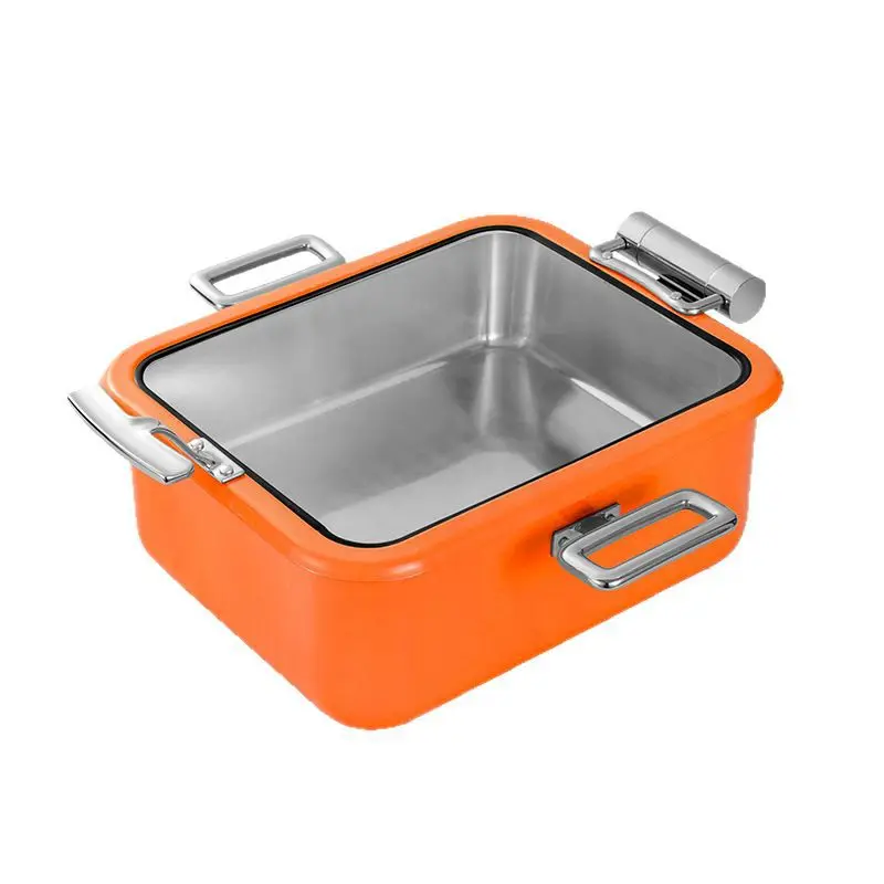 Commercial Buffet Furnace Stainless Steel Visual Hydraulic Flap Ceramic Insulation Furnace Hotel Tableware