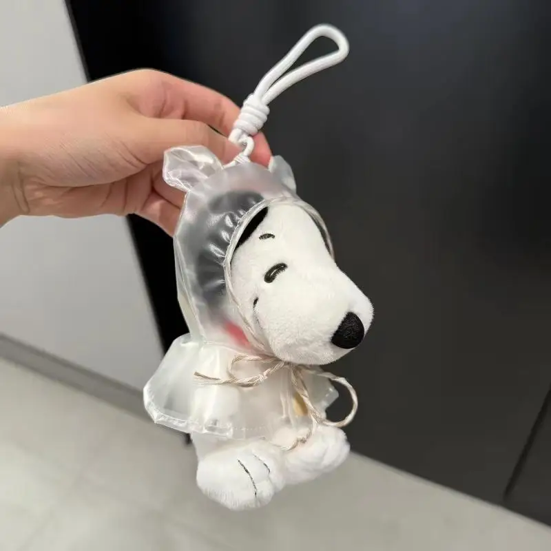 12Cm Authentic Youmai Snoopy Swimming Circle Raincoat Backpack Pendant Jeans Belt Clip Plush Decoration Doll Christmas Gift