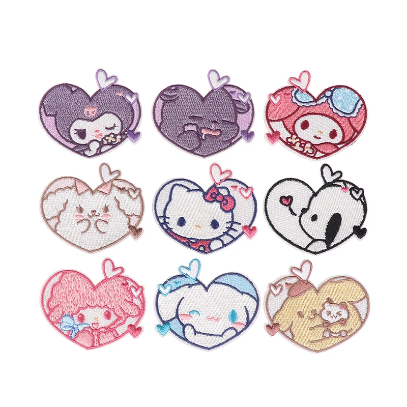 1/9PCS Kawaii Children's Stickers Anime Peripherals HelloKitty Mymelody Kuromi Cinnamoroll Toys Birthday Gifts