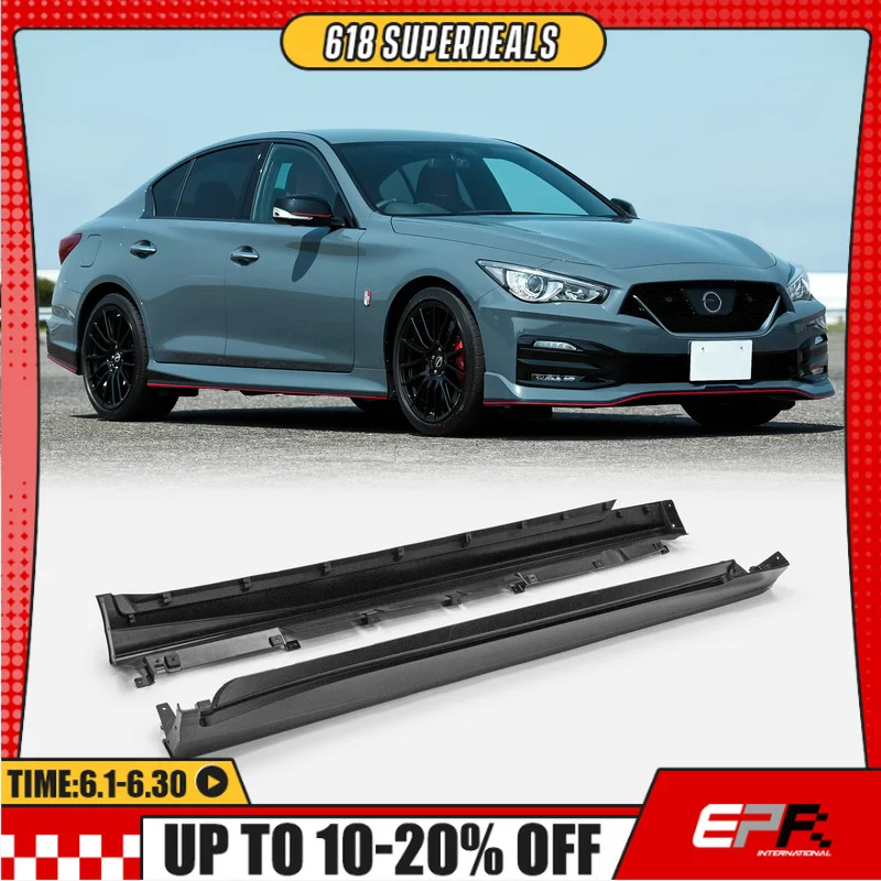 Faldones laterales tipo Nismo para Infiniti Q50 V37 (Compatible con modelos pre-facelift y facelift) Plástico PP