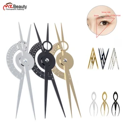 Stainless Steel Microblading Balance Positioning Equidistant Eyebrow Mapping Compass Golden Ratio Ruler Measurement Shaping Tool