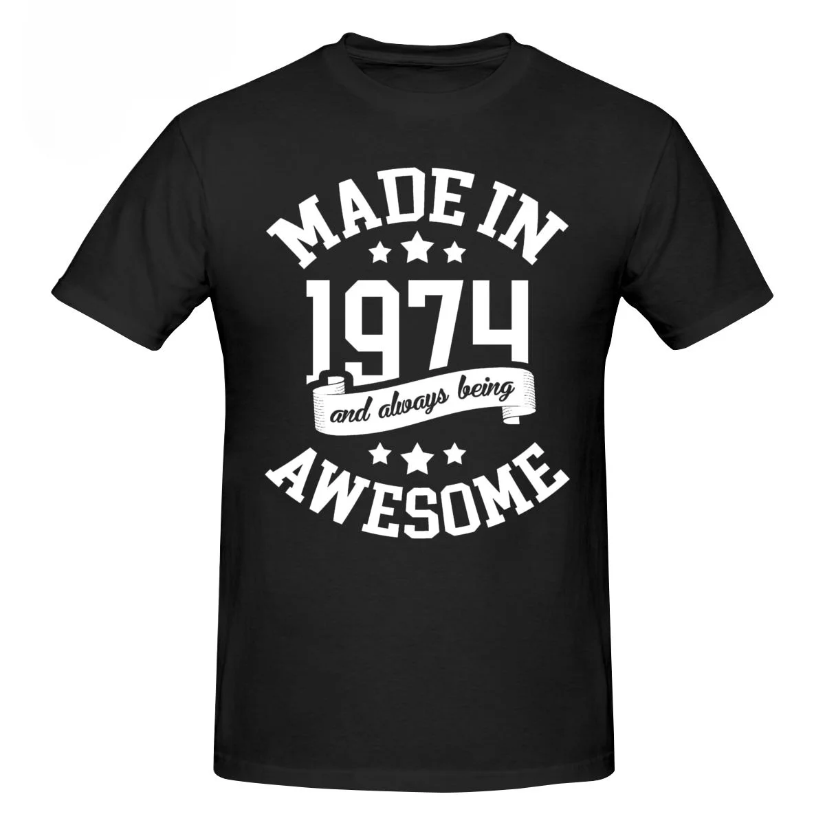 Men's Made In 1974 50th Birthday Gift T Shirt 50 Year Old Pure Cotton Tops Funny Round Neck Tee Shirt New Arrival T-Shirt