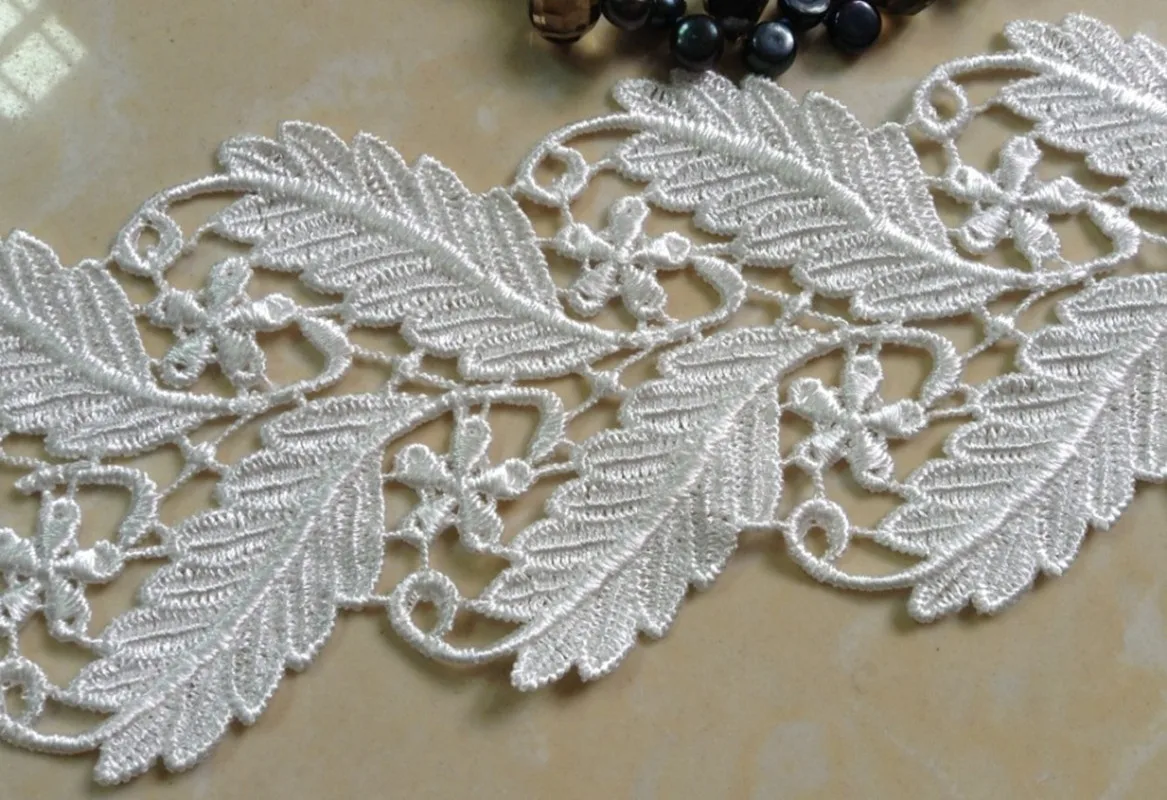 

7.5cm luxurious classic vintage embroidery lace,flowers and leaves pattern,clothes decoration accessories,XERY14304