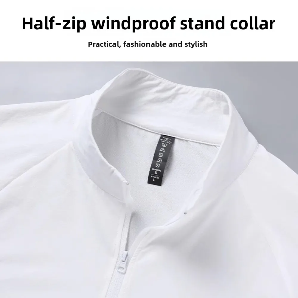 Long Sleeved Men's Fitness T-shirt with Reflective Strip Sportswear Sport Running Shirts Quick Dry Windproof Men Sport T-shirt