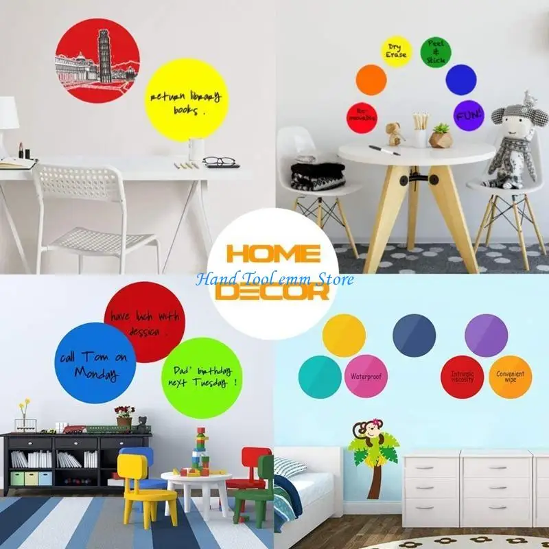 H37F Removable Adhesive Erasable Dot Decal Circles for Training School Teaching
