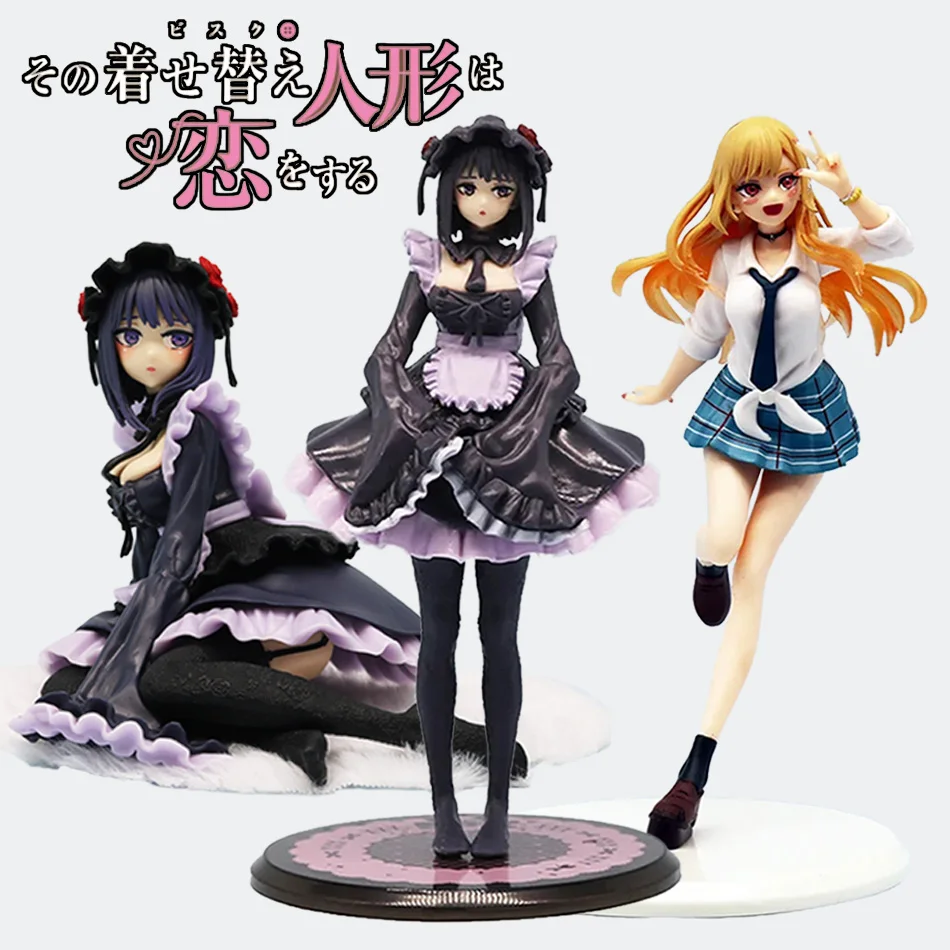 12 cm My Dress-Up Darling Anime Figur Black Maid Outfit Kitagawa Marin Actionfigur Shizuku Kuroe Figurensammlung Modellspielzeug