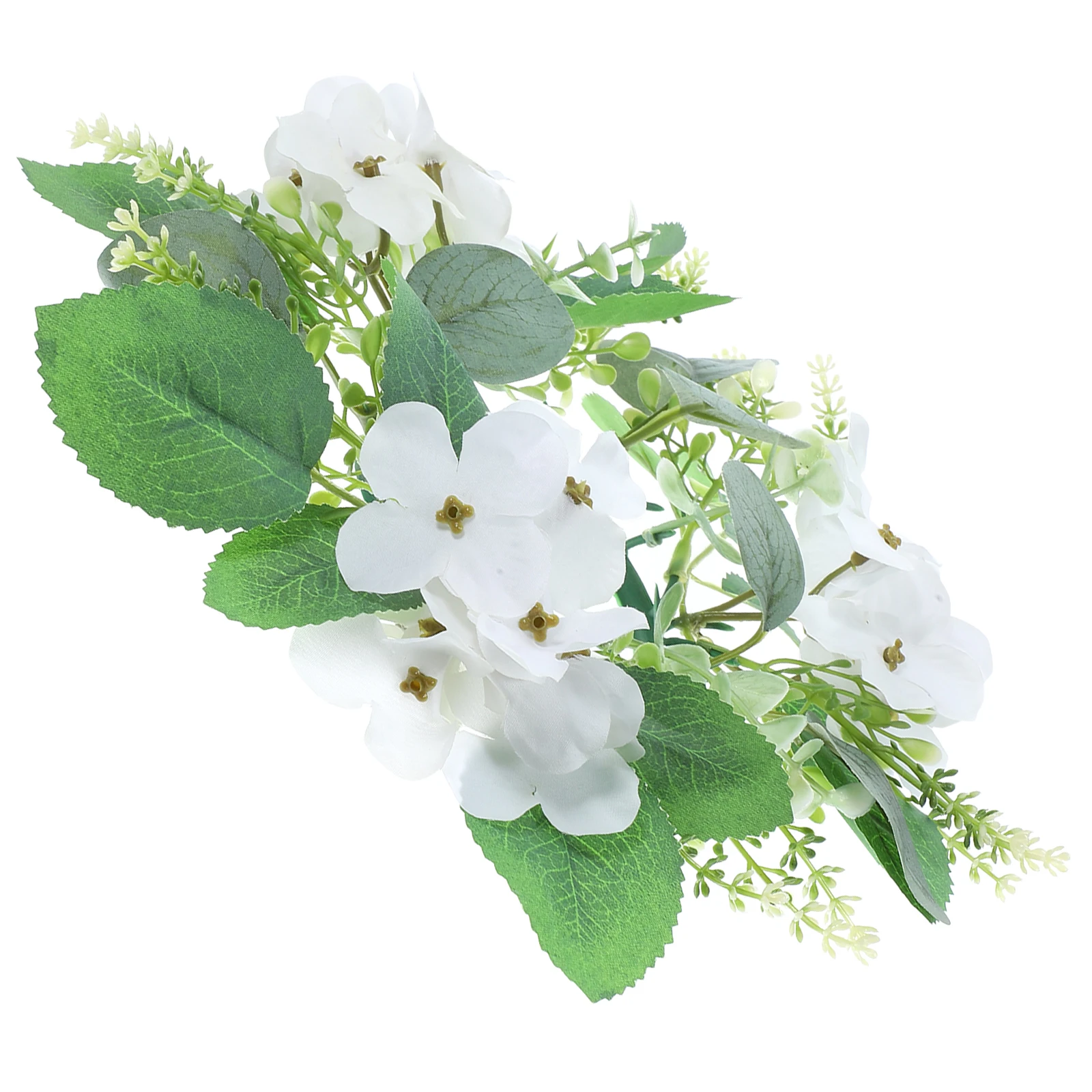 

1pc Simulated Eucalyptus Leaf Wreath Artificial Flower Ring Table Decor Wedding Centerpiece Floral Garland Home Accent