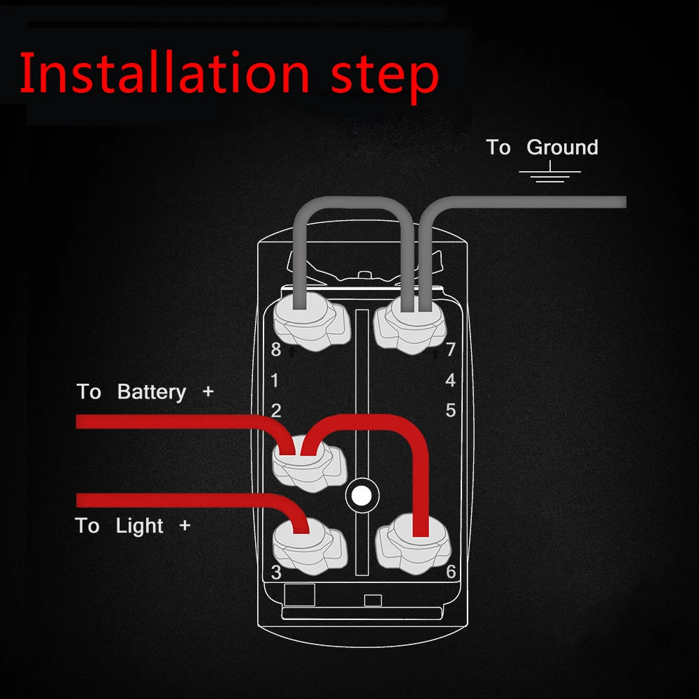 Car Boat Rocker Toggle Switch Push Button 12V 24V Waterproof Marine Switch Lighted Bar ON OFF 5 Pin SPST Button for Car RV Truck