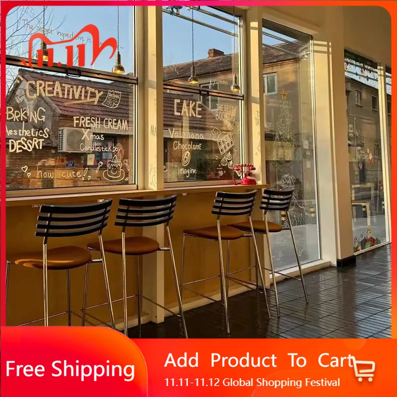 

Counter Nordic Barstools Designer Outdoor Throne Balcony Hairdressing Barstools Ergonomic Aesthetic Cadeira Trendy Furniture