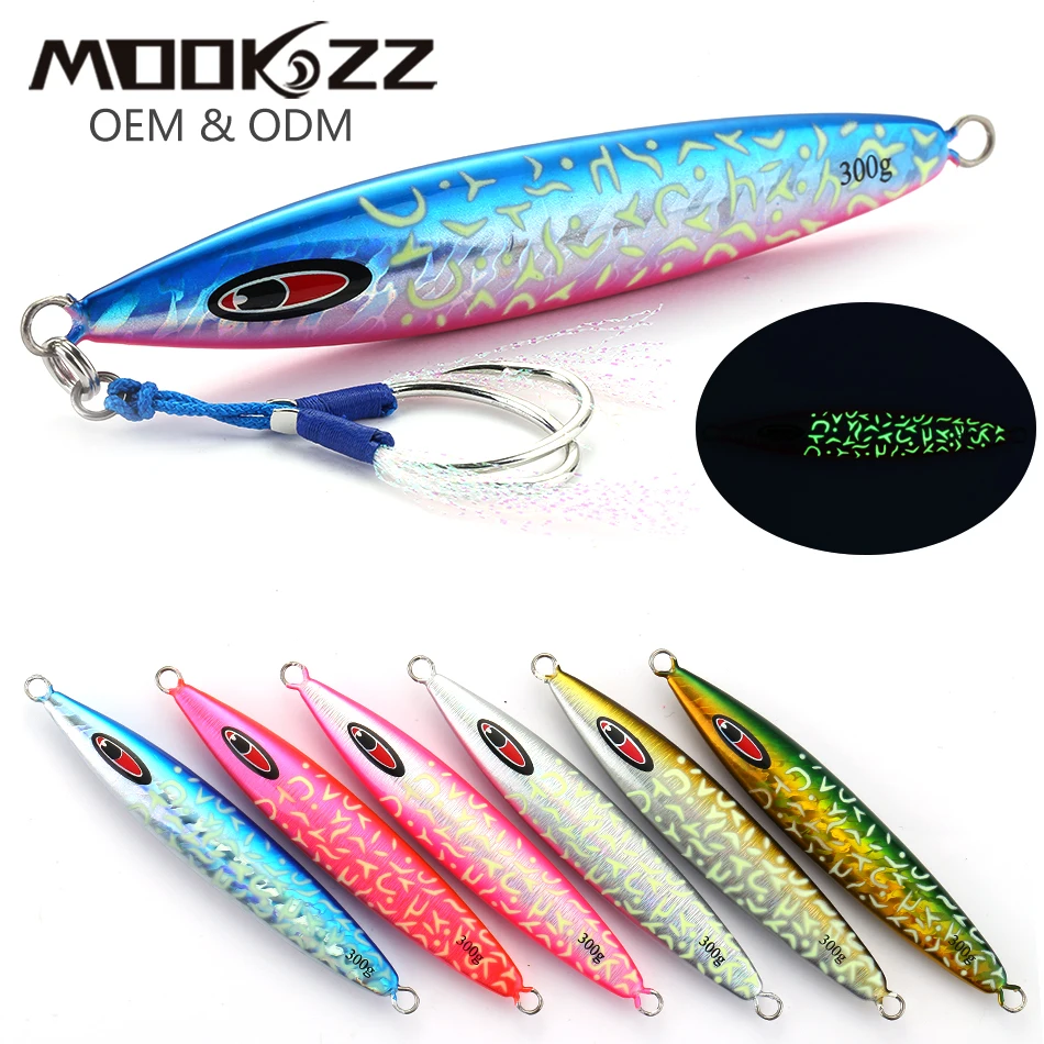 

MOOKZZNew Metal Sea Fishing Lure Slow Jigjing Big Weight 200G/250G/300G Hard Artificial Bionics Bait