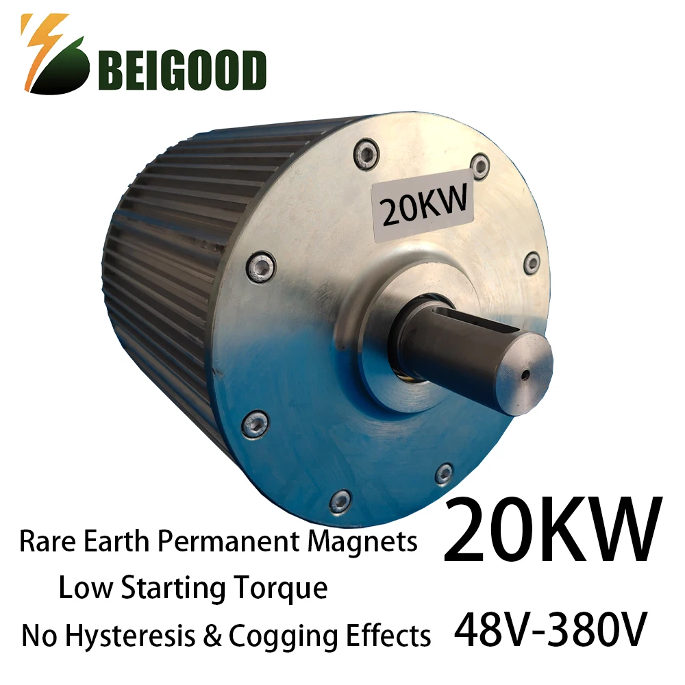 Generatore a magnete permanente senza ingranaggi a bassa velocità 20KW 12V 24V 48V utilizzato per turbine eoliche e turbine ad acqua