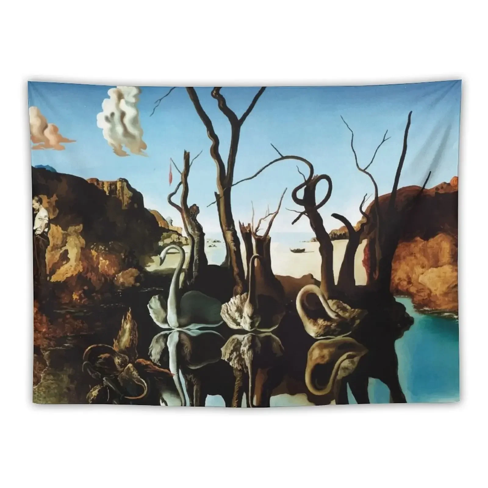 

Salvador Dali | Swans Reflecting Elephants Tapestry Home Decoration Accessories Home And Comfort Decor Tapestry