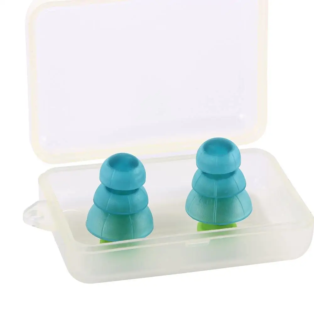 Liquid Silicone Noise Reduction Ear Plugs Waterproof Acoustic Earplugs With Carry Case Adult Sleeping Hearing Protective Tools