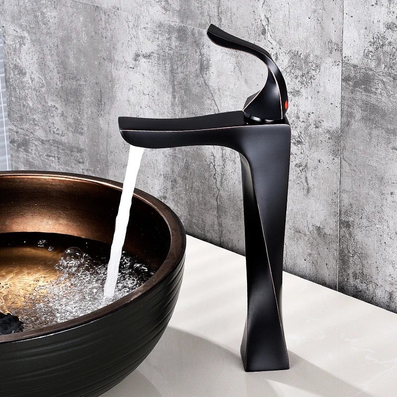 Toilet hot and cold, Nordic style art table, basin, sink, all copper basin faucet