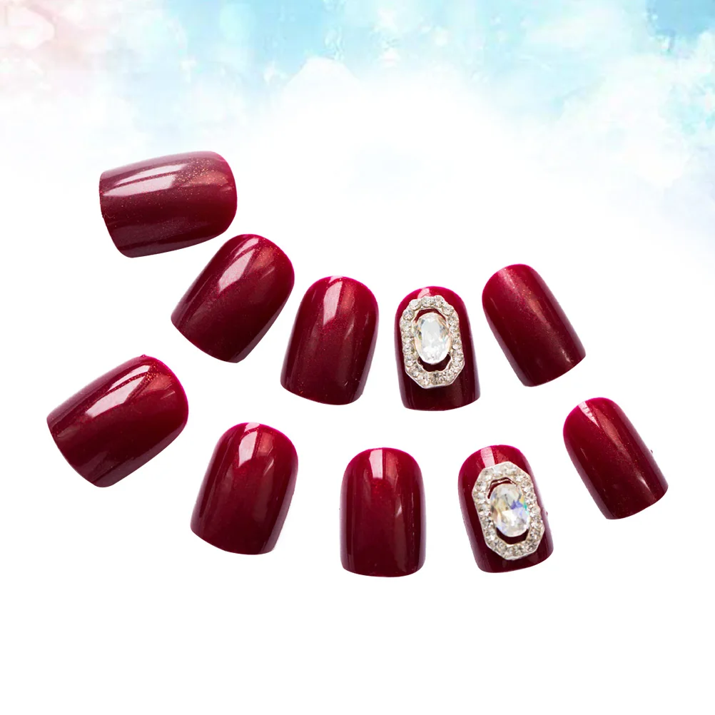 

24pcs False Nails Stickers Tips DIY Art Accessories Women Fake Red Nail Manicure Salon Use Long Lasting Durable Non Toxic