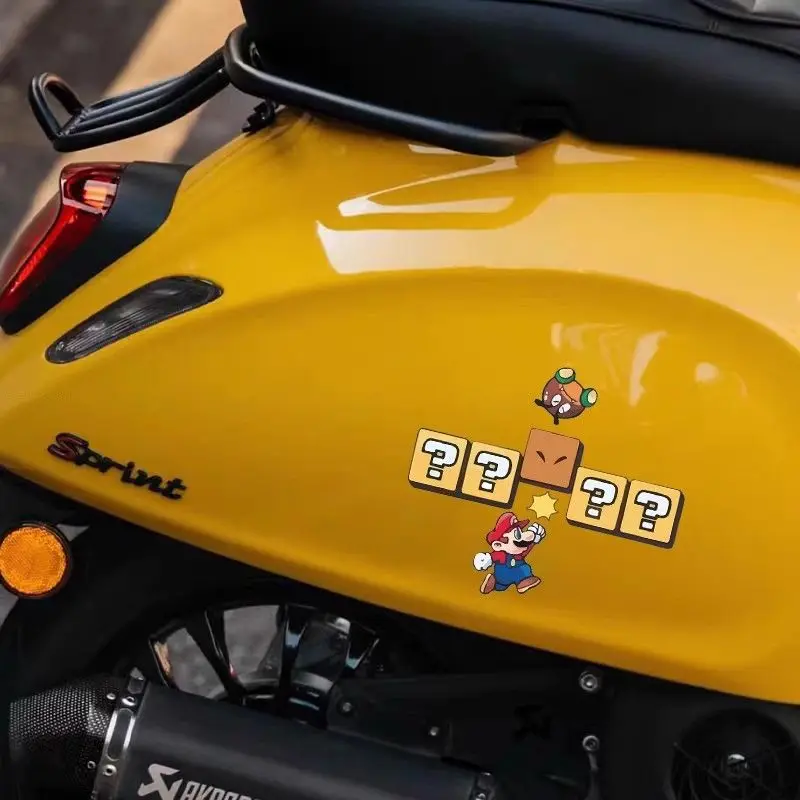 Super Mario Bros Car Stickers Funny and Fun Devil Stickers Waterproof Vinyl Car Cover for Cars Truck, Motorcycle Fuel Tank Caps