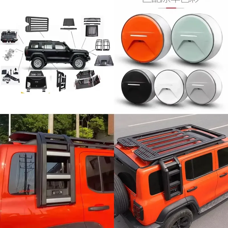 New for Tank 300 ABS Roof Rack Roof Platform Extension Platform Luggage Frame Side Ladder