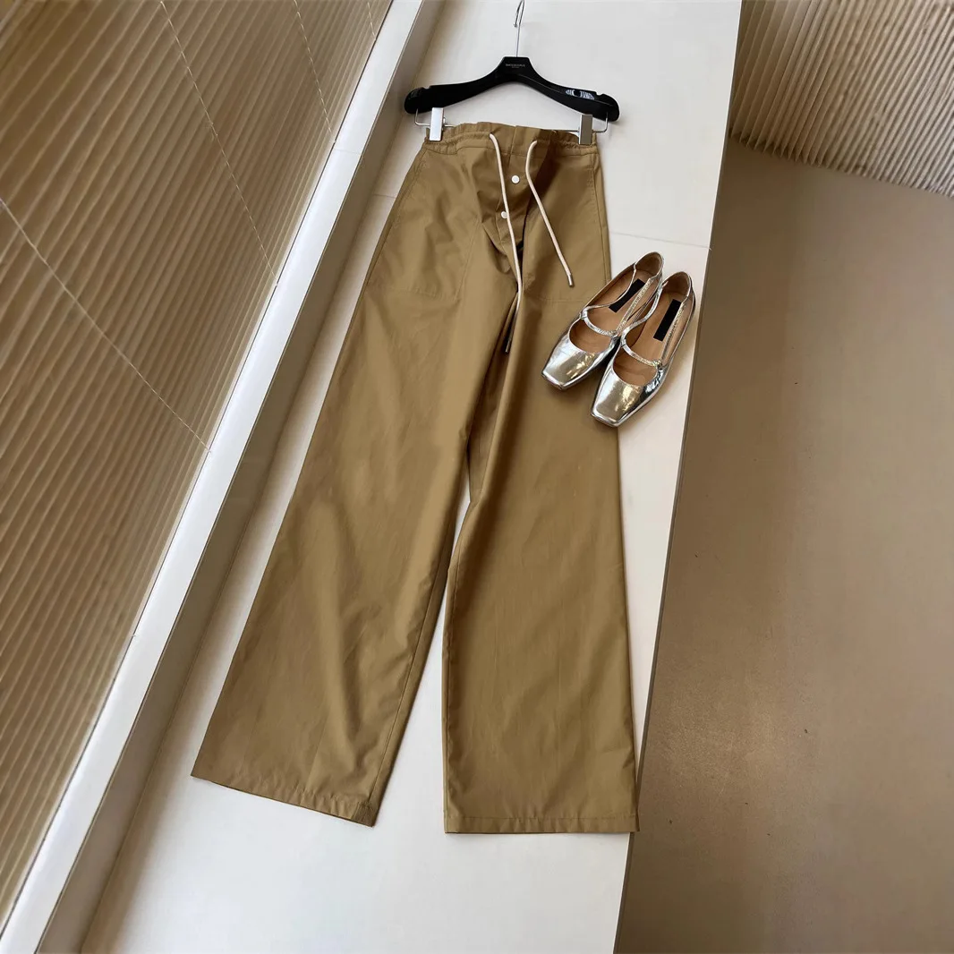 ฤดูใบไม้ผลิและฤดูร้อนกางเกงทํางานลําลองอเนกประสงค์ผ้าฝ้ายกางเกงเชือกสีกากีลําลอง