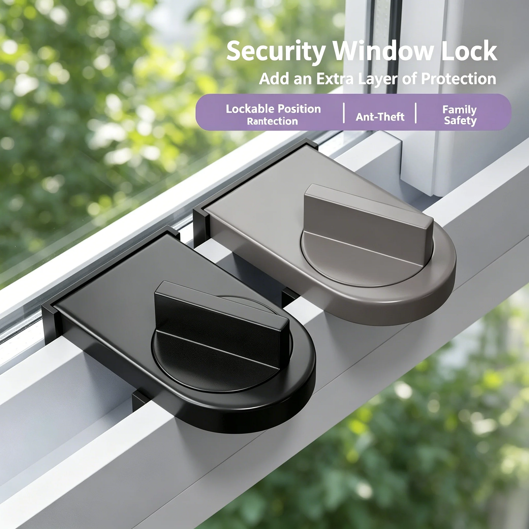 Sliding Door Security Protector No‑Drill Child Safety Anti‑Fall Limiter High‑Rise Anti‑Theft Latch for Home Window Use
