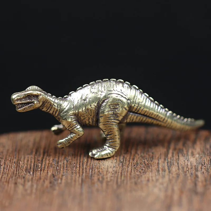 Solid Brass Tyrannosaurus Rex Dinosaur Miniature Ornaments, Antique Tea Table Decorations,Tea Pet Collections Gifts, Home Decors