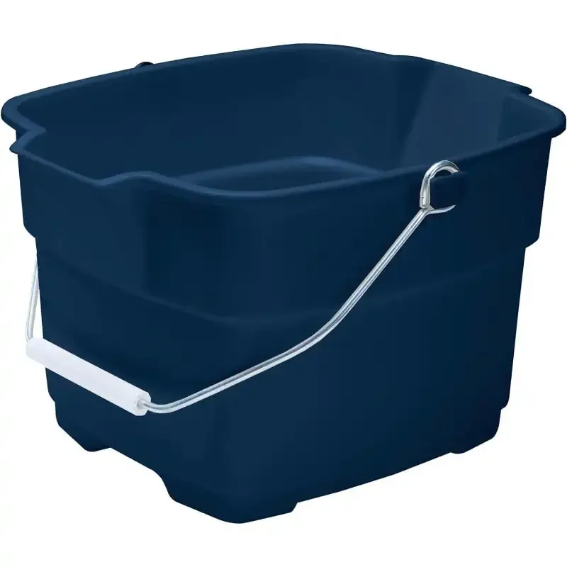 Roughneck Square Bucket, 15-Quart,Sturdy Pail Bucket Organizer Household Cleaning Supplies Projects Mopping Storage Comfortable