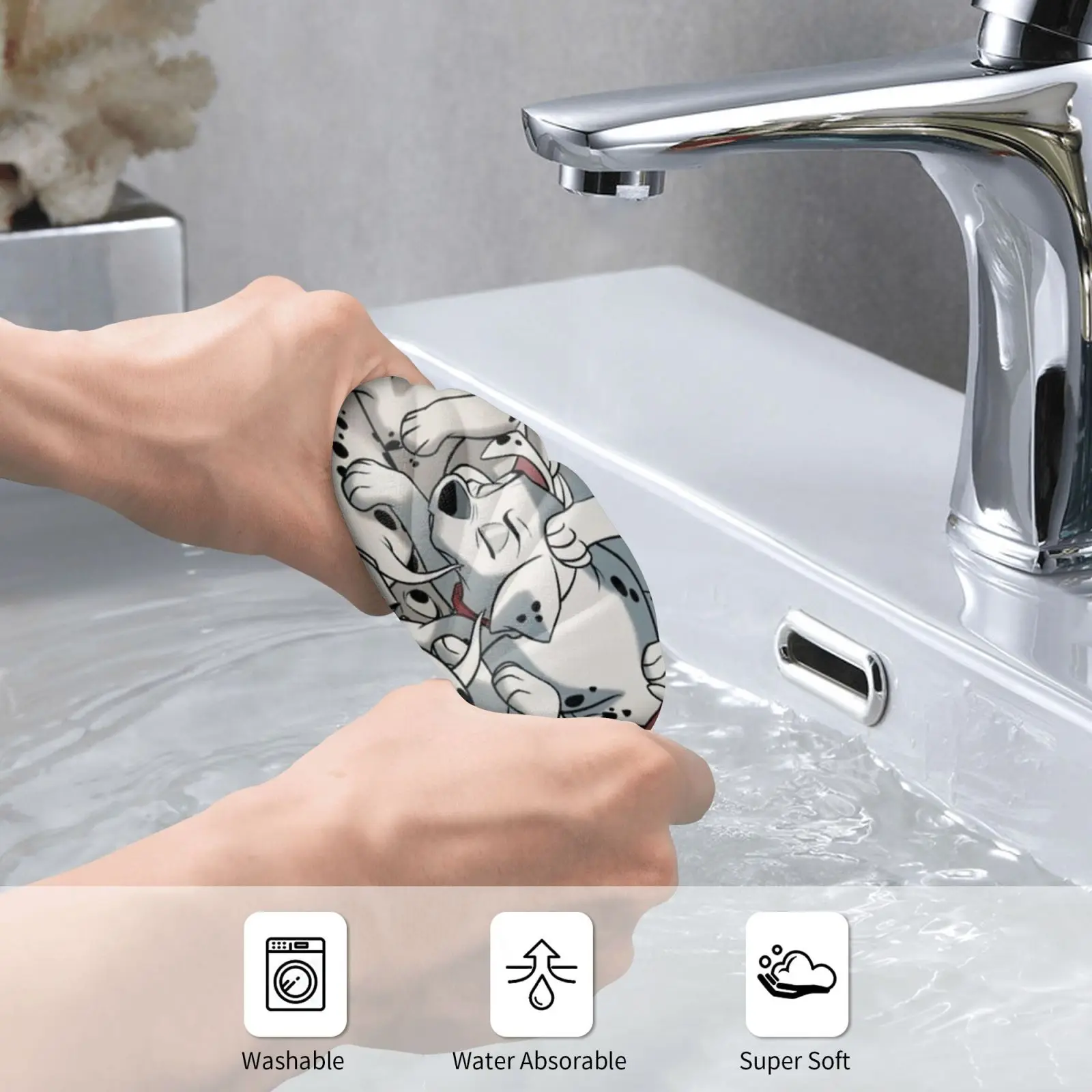 Dalmatian Puppies Custom Towel Bath Towel Dalmatian Dogs Puppies Watercolor Acuarela Color