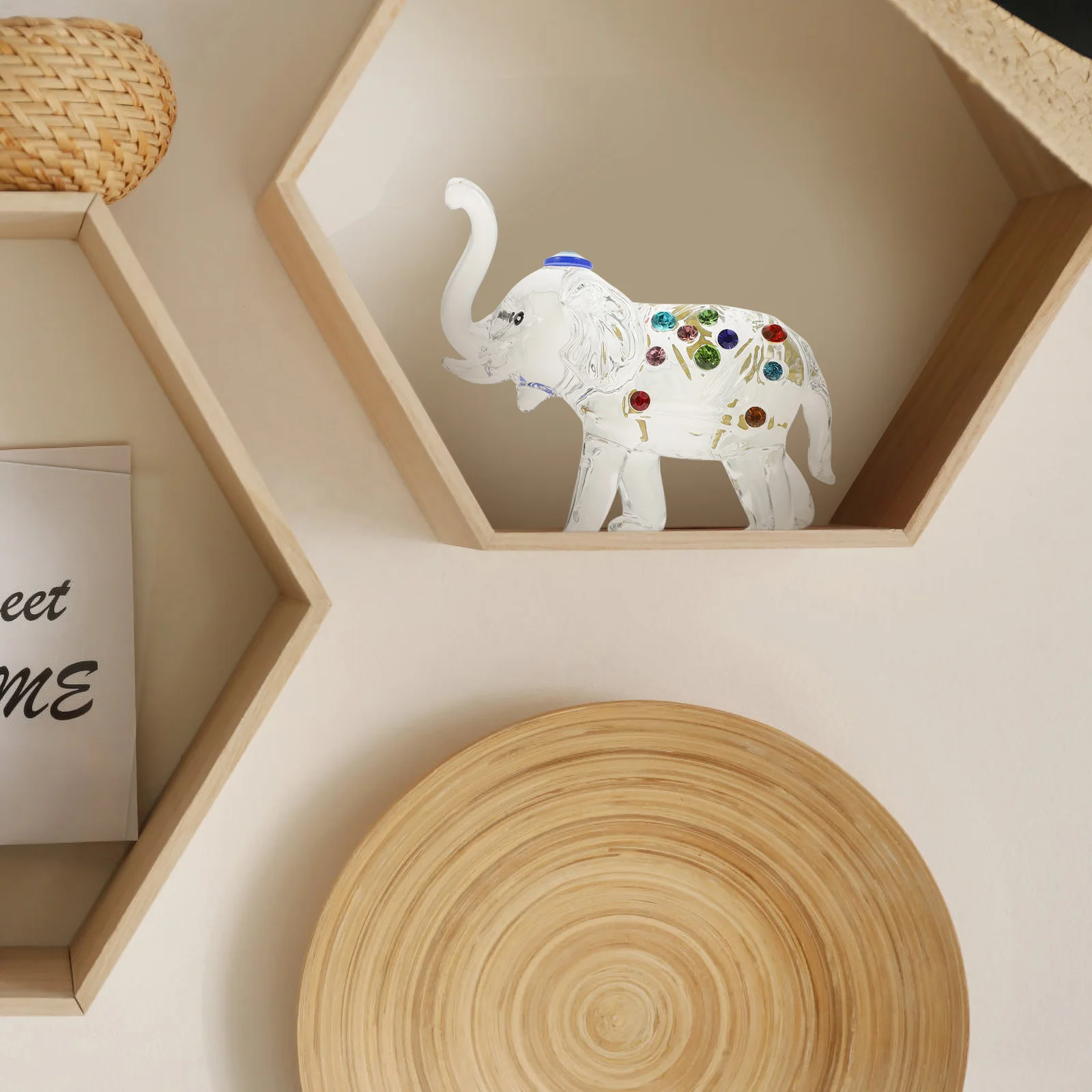 

Crystal Elephant Ornament Unique Room Decoration Home Supplies Artistic Atmosphere Crystal Elephant