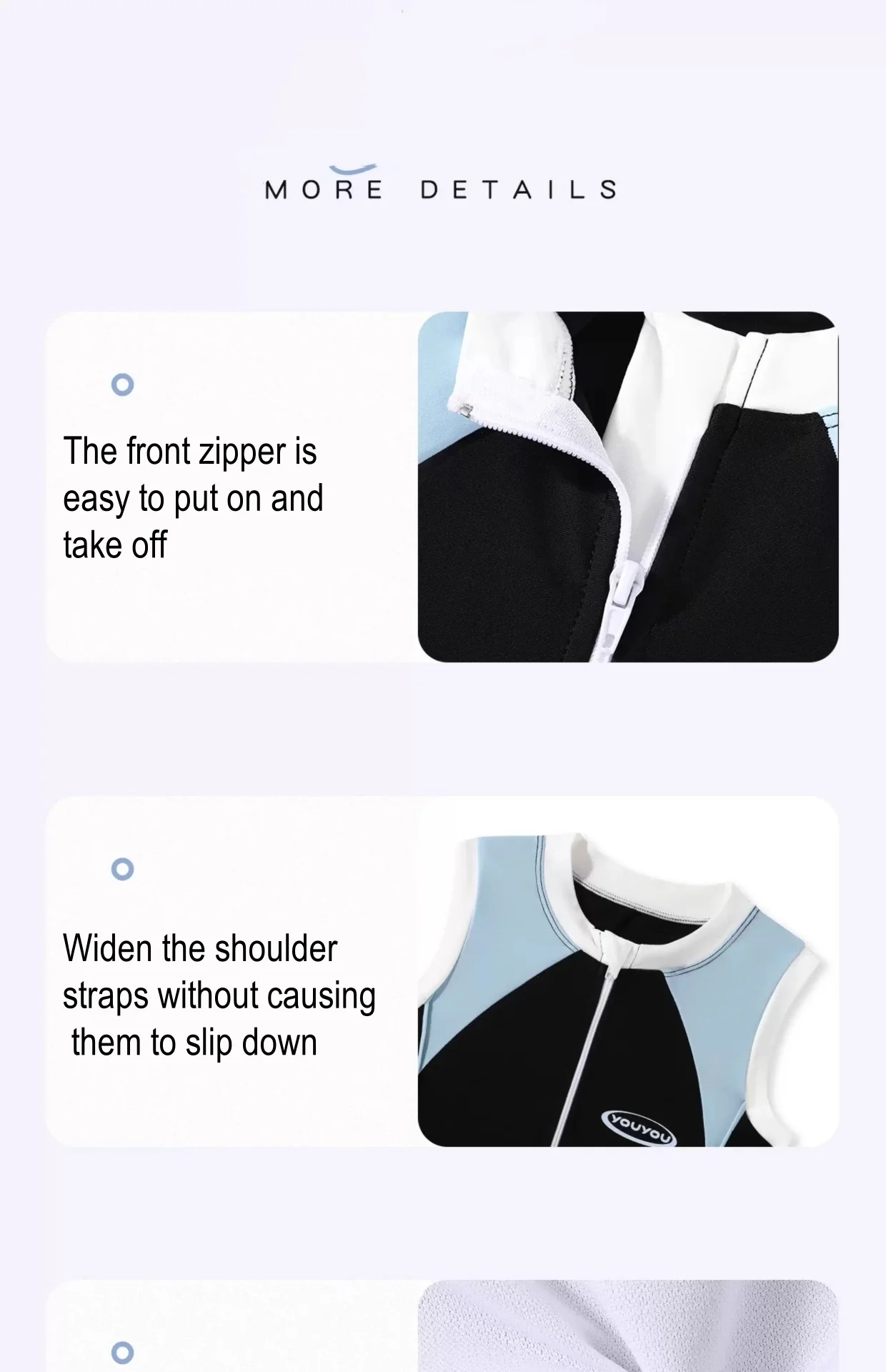 Kids UPF50+Sun Protection WaterProof Surfing Beach Front Zipper SwimWear Girl Outdoor Water Sports Bathing Athletic SwimSuit