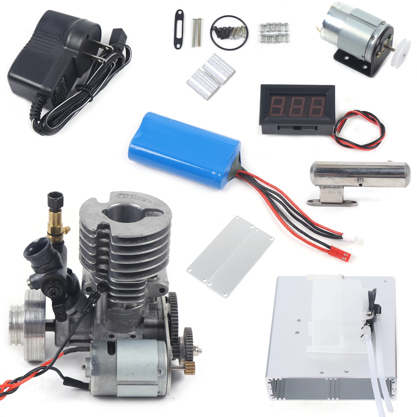 15-Stage Low Pressure Engine Methanol Engine One-button Start DIY Generator Kits 17000 rpm