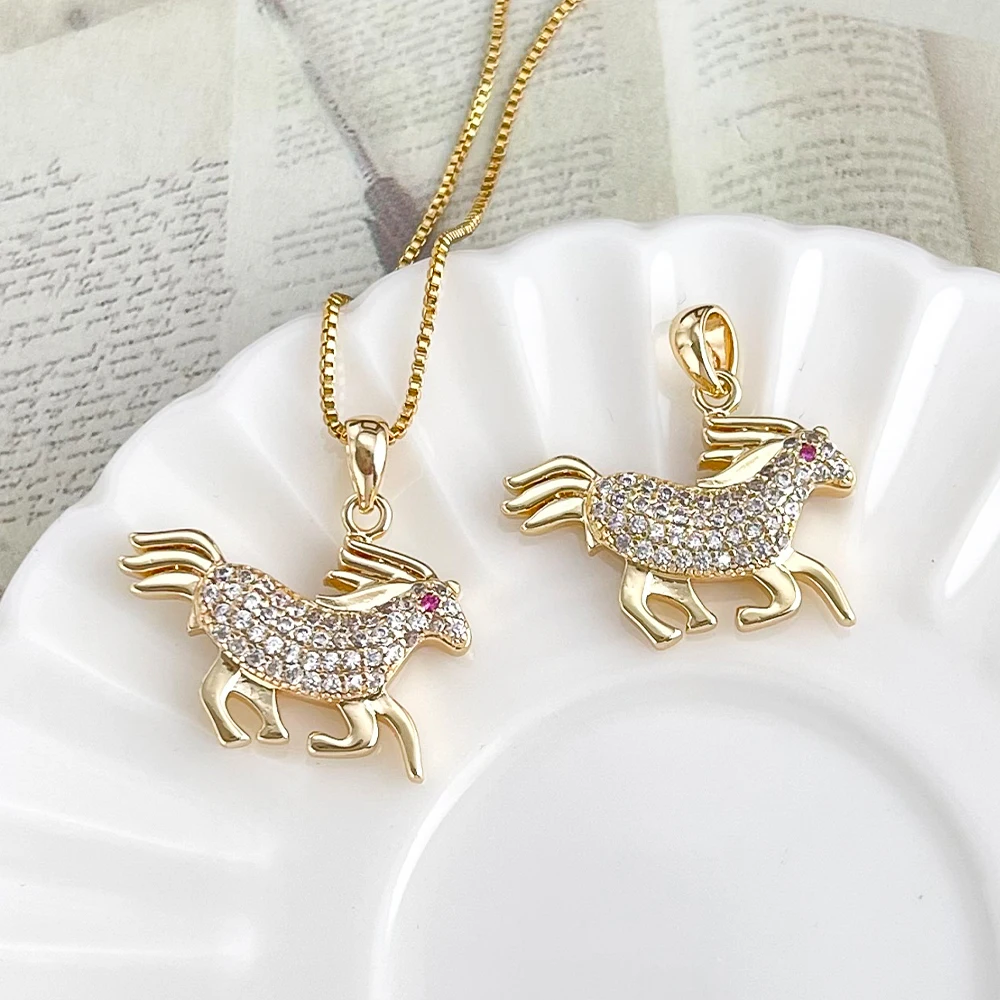 

Cordial Design 20Pcs 21*21MM Jewelry Accessories/Genuine Gold Plating/Hand Made/Copper Pendant/Horse Shape/DIY CZ Charms #195856