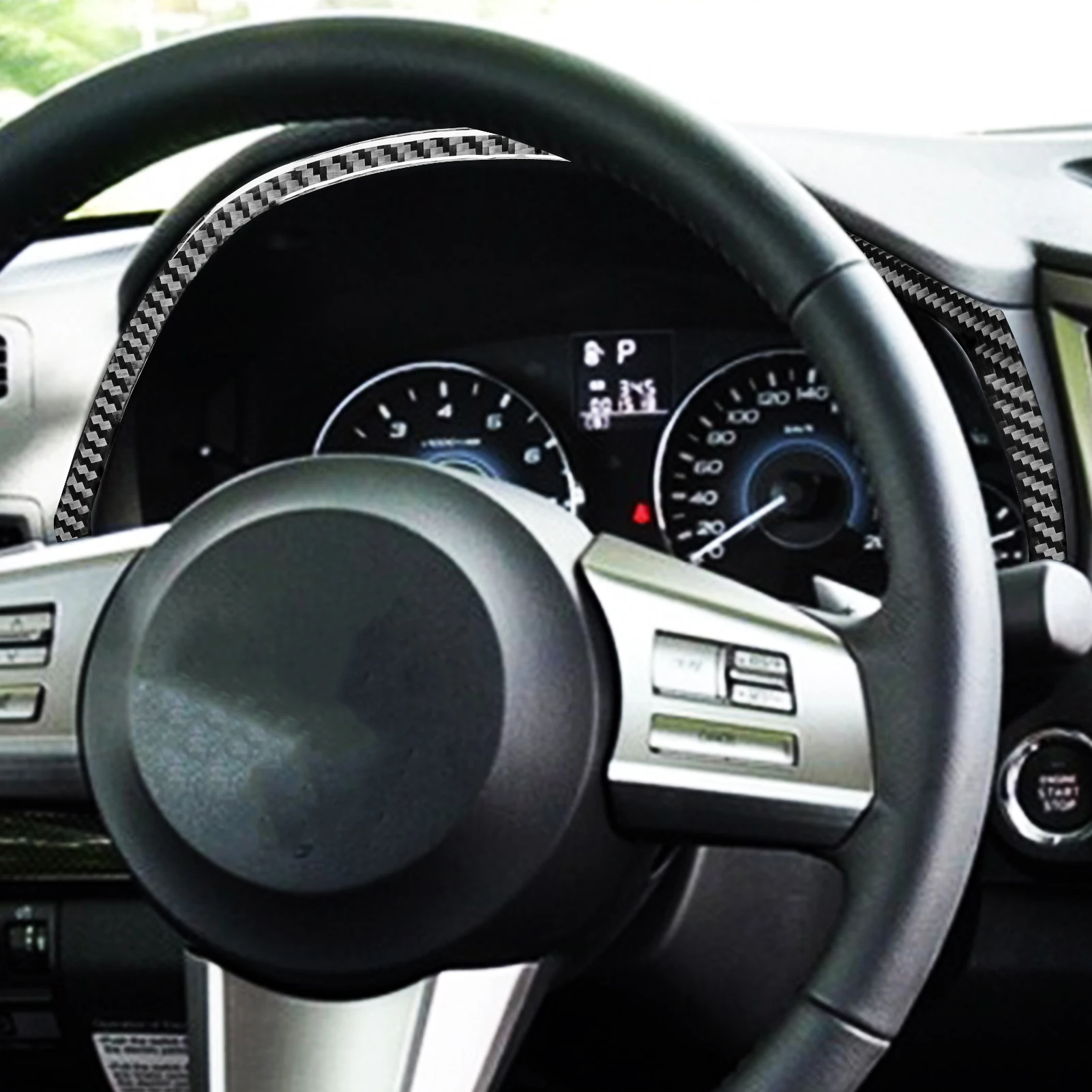 For Subaru Legacy 2010 2011 2012 2013 2014 Real Carbon Fiber 2-Piece Speedometer Surround Trim Set