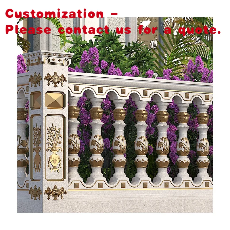 

custom.High Quality Custom Concrete Cement Balcony Handrail Fencing Pole Post Balustrade Colonne Rail Fence Barrier Vas