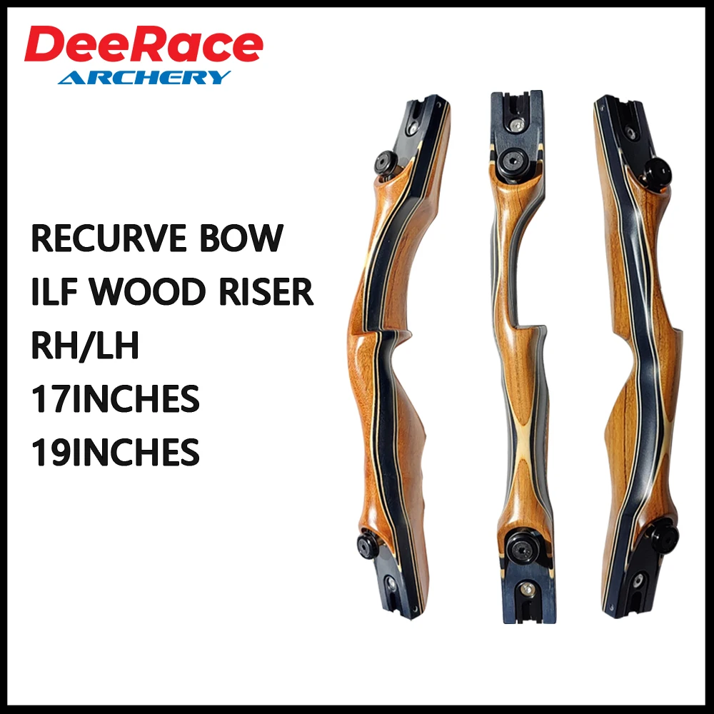 

DeeRace ILF Wood Riser Recurve Bow 17-19 Inches Wooden Handle For Archery Hunting Right Left Hand