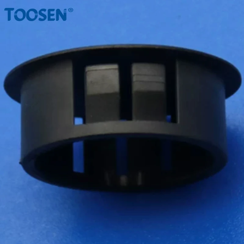 Black  5mm-50mm Round Plastic Snap-on End Caps InsertsBuckle Circular Dust Hole Plug