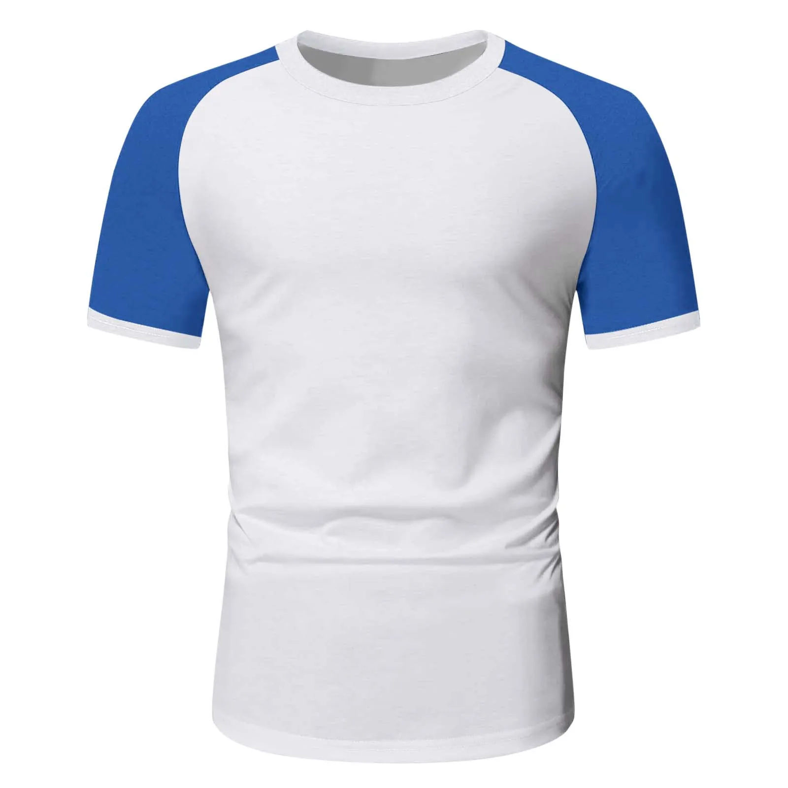 Solid Color Short Sleeve T-Shirts Men 2024 Summer High Quality Raglan Shirt Fashion Hip Hop Top Tees Simple Style Blank Shirt