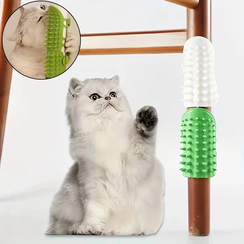 Cats Scratching Rubbing Brus Pet Cat Hair Removal Massage Comb kitten Grooming Self Cleaning Wall Corner Cat Scratcher Combs