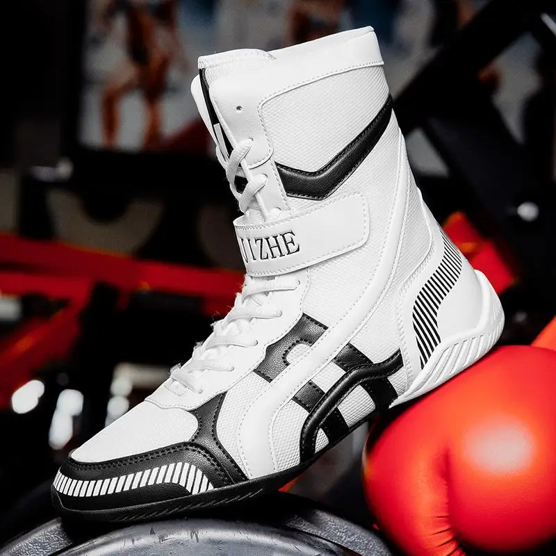 bottes-de-lutte-professionnelles-pour-hommes-chaussures-d'entrainement-antiderapantes-pour-la-salle-de-sport-grande-taille-48-chaussures-de-combat-pour-hommes-baskets-de-boxe-a-tige-haute-pour-hommes