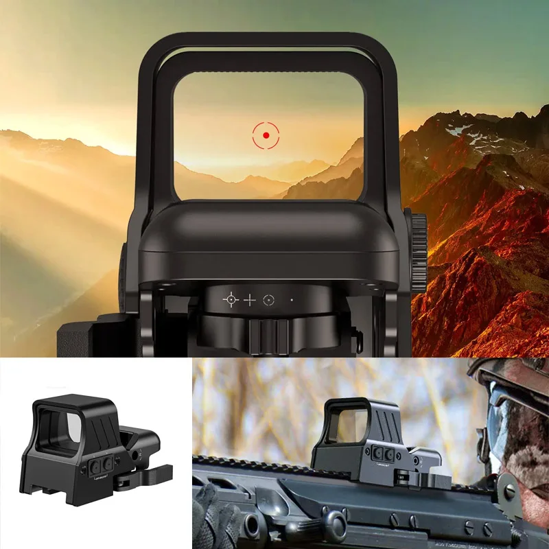 

1X22X33 Tactical Rifle Scope Red Green Dot Sight 4 Reticles Reflex Sight Quick Detach Mount Picatinny Rail 8 Brightness Level