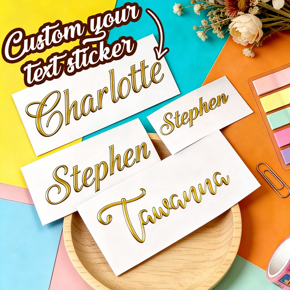 Custom Name Stickers,Wedding Stickers,Personalized Water Bottle Stickers,Customized Gold Crystal Label Stickers,