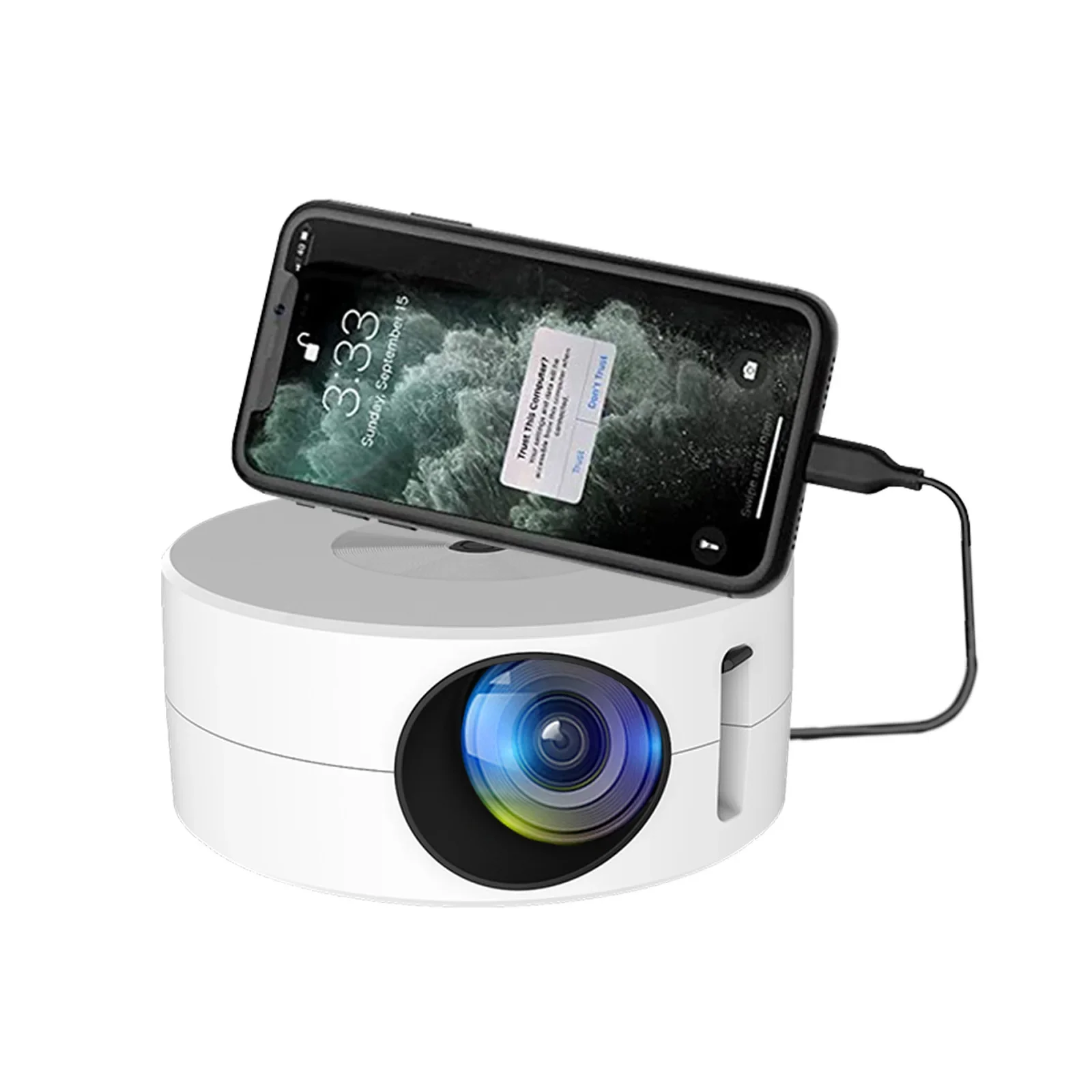 YT200 Home Projector Mini Portable Small Children's Mobile Phone