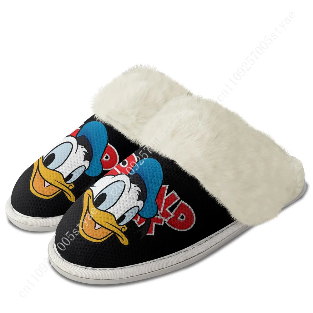 

Теплые домашние тапочки Disney с Дональдом Даком, хлопковые, легкие, для мужчин и женщин, на заказ