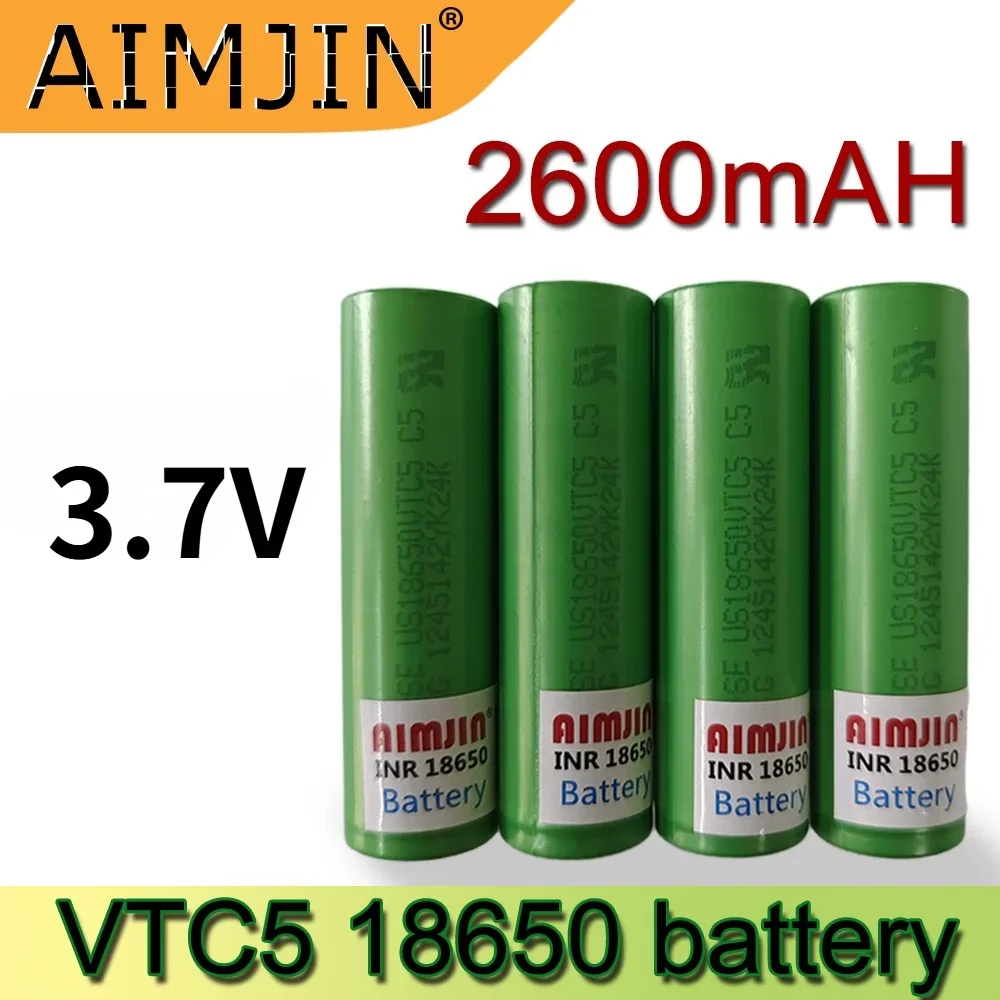 18650 Battery 30A Discharge for All Kinds of Electroni 100% brand new  VTC5 3.7V 2600mah Lithium Rechargeable