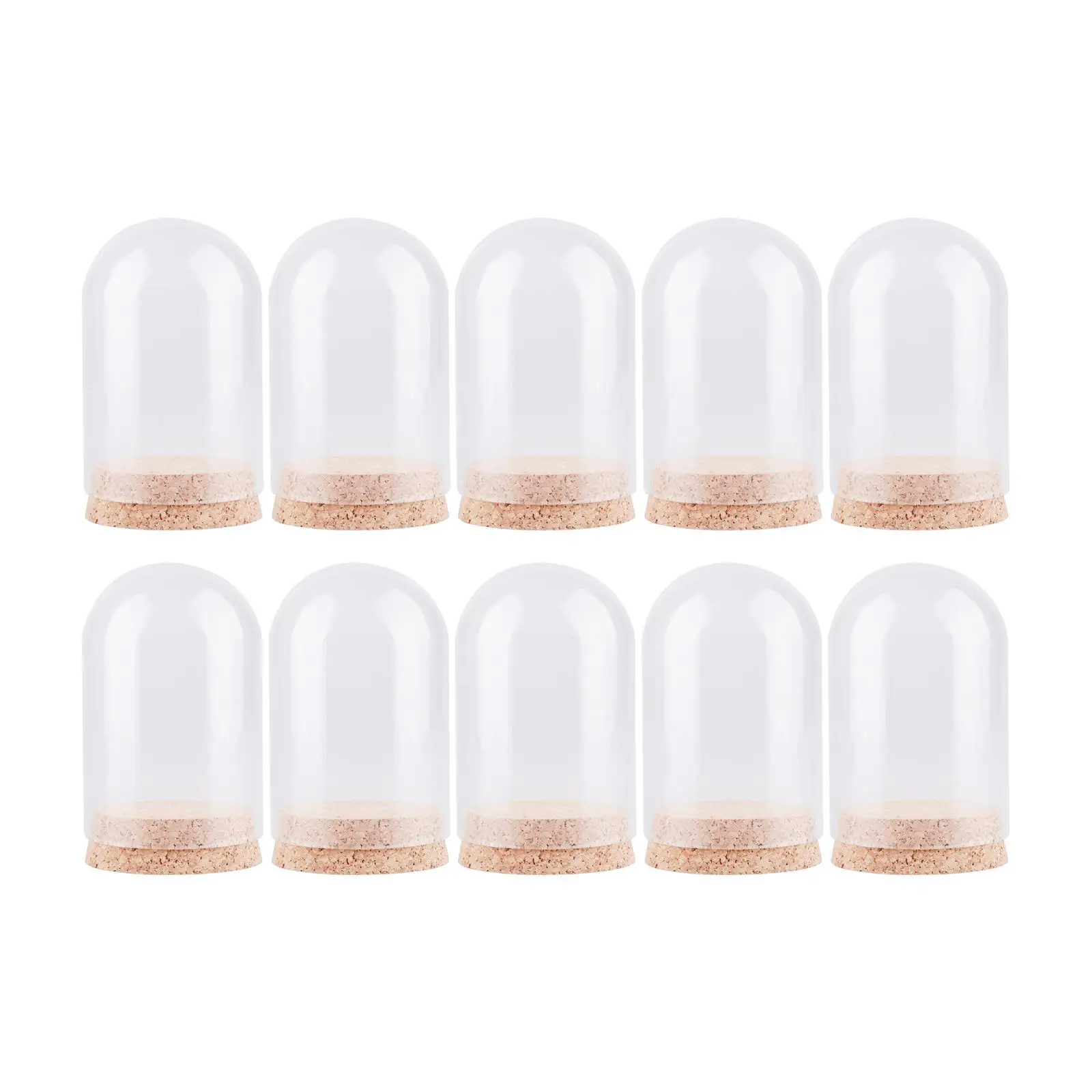 

10 шт. стеклянных куполов-витрин с основанием для коллекционных предметов, пылезащитные