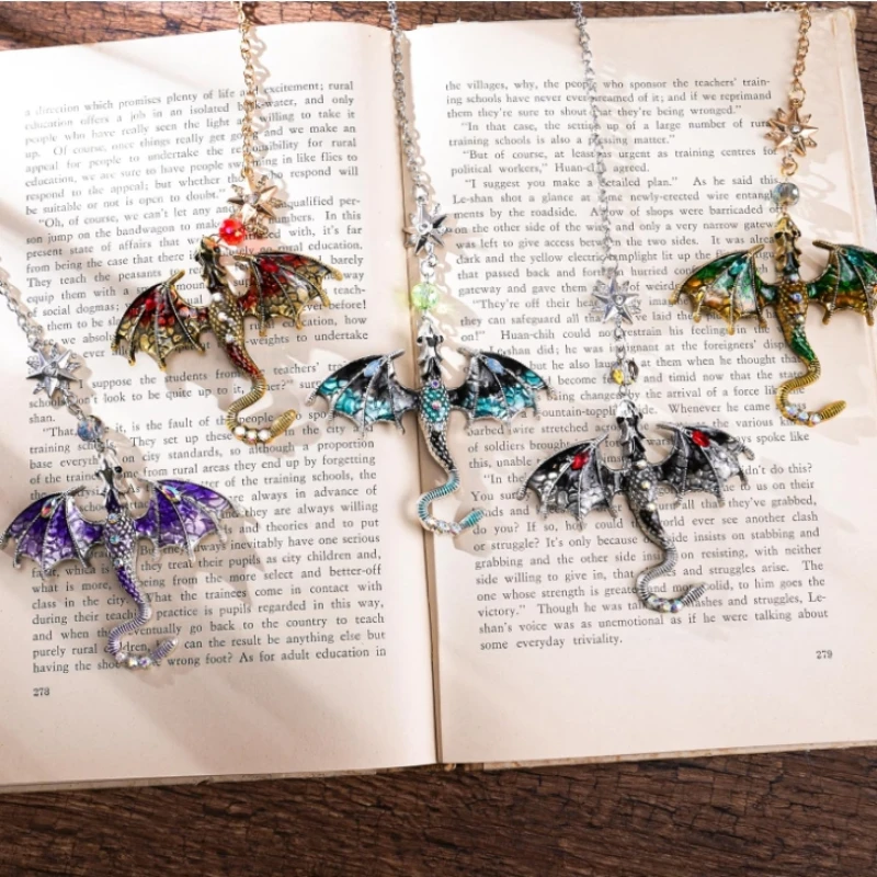 Fantasy Fourth Wing Bookmark - Vintage Tassel Metal Pendant Antique  Book Marker Reading Lovers Gifts Birthday Teacher Readers