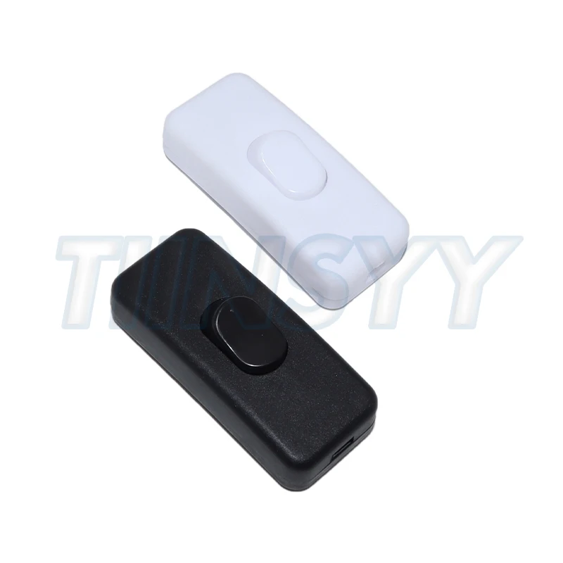 ON/OFF 110-250V Inline Switch Black Inline Table Lamp Desk Light Cord Cable Switch
