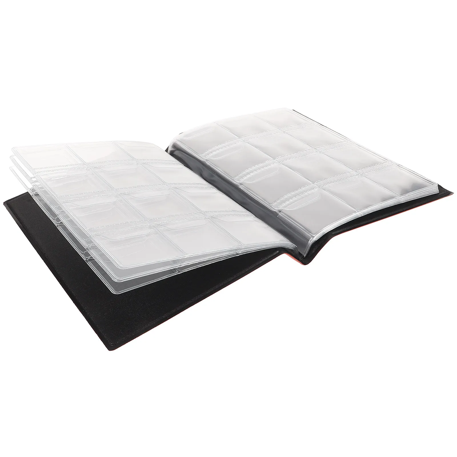 

Portable Red Coin Collection Book PU Cover 120 Pocket Album for Collectors Cap Badge Token Medallion Storage Display