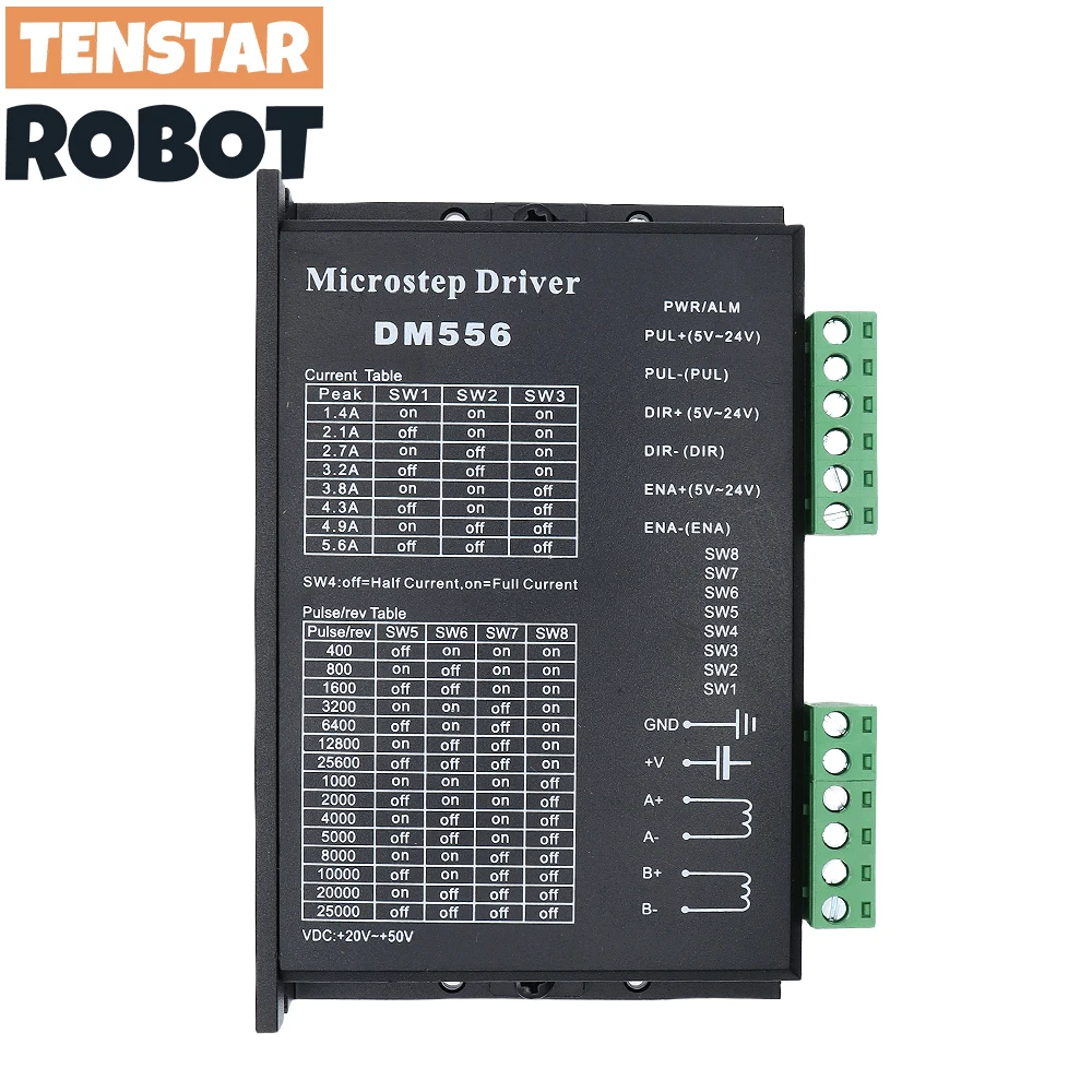 Microstep Motor Driver DM542 DM556 Suitble for 42 57 Stepper Motor Nema17 Nema23 Supply Voltage 20-50V DC 1-5.6A