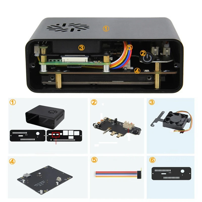 Naspi Kit+Metal Case+X823 Expansion Board+X-C1 Board+PWM Fan For Raspberry Pie SATA HDD/SSD Hard Disk NAS Storage Server