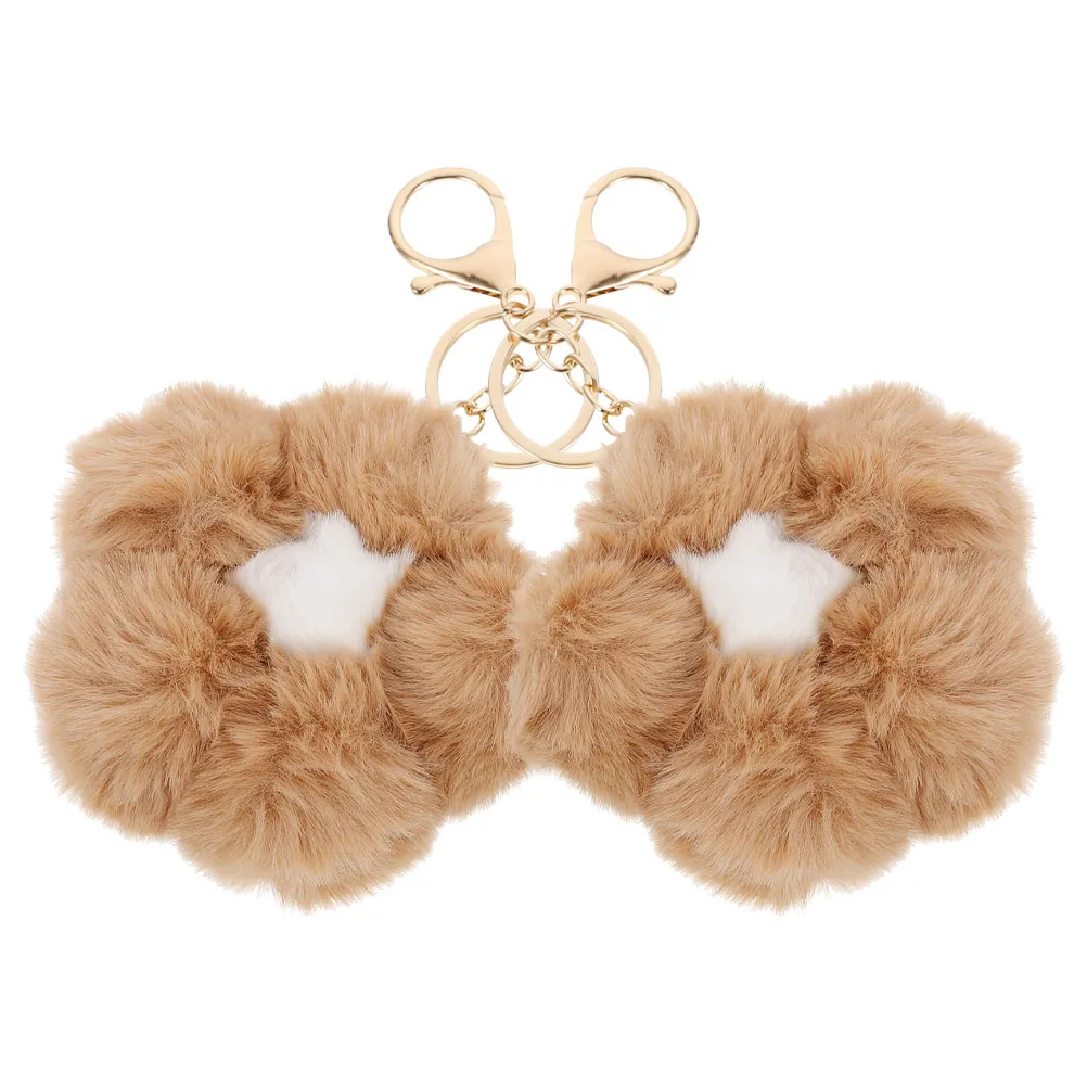 

2Pcs Flower Keychain Keychains For Women Backpack Car Bag Hanging Decor Imitation Pendants Trendy Accessories Lobster Clasp